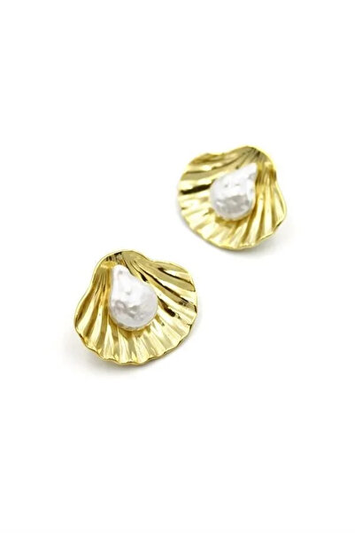 Marsilyan Nvdn- Ieg - Shell Earrings - Gold Iegrs-Nvdn1