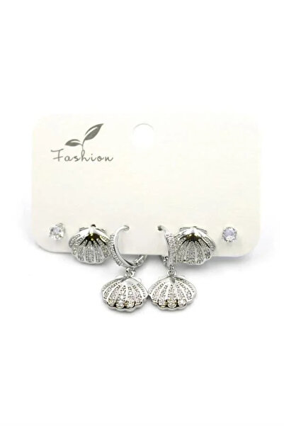 Marsilyan Nvdn- Ieg - Multiple Shell Earrings - Silver Iegrs-Nvdn1