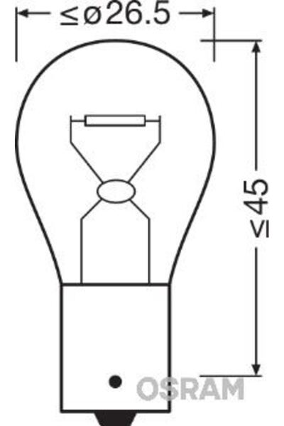 Osram AMPUL 12V 93 SİNYAL 21W TEK DUY