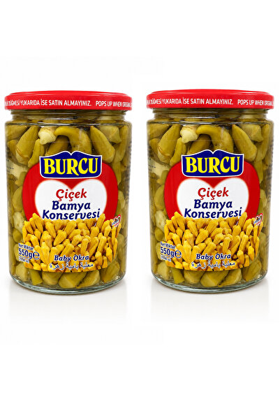 BURCU Çiçek Bamya Konservesi 550 gr x 2 Adet