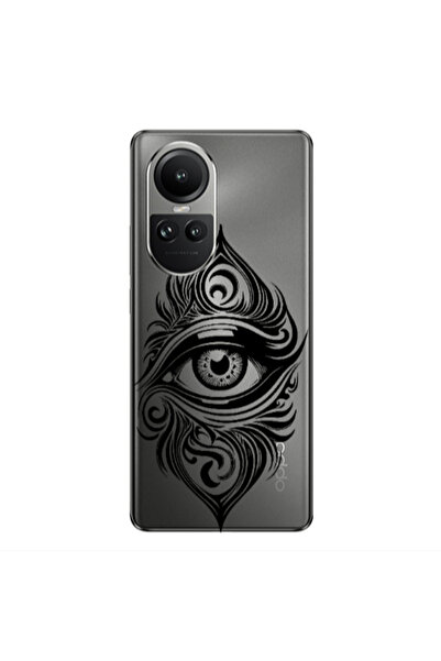 Other Oppo Reno10 5G Eye patterned drawing Transparent Silicone TPU Θήκη