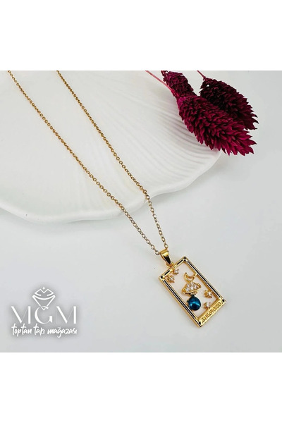 Marsilyan Nvdn- Ieg - Steel Zircon Stone Necklace Iegrs-Nvdn1