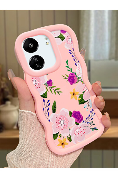 Hontinga Redmi 13C Uyumlu Kılıf kamera koruyucu Pembe Silikon Couple Telefon ...