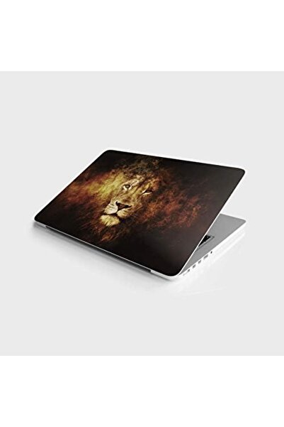 Yıldızan Terra Organik Laptop Notebook Pc Covering Sticker Lion Black Backgro...
