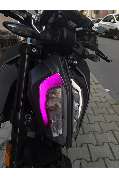 Ark Sticker KTM Duke Gen 2 Kasa 2017 Ve 2023 Gündüz Led Sticker Set Mor