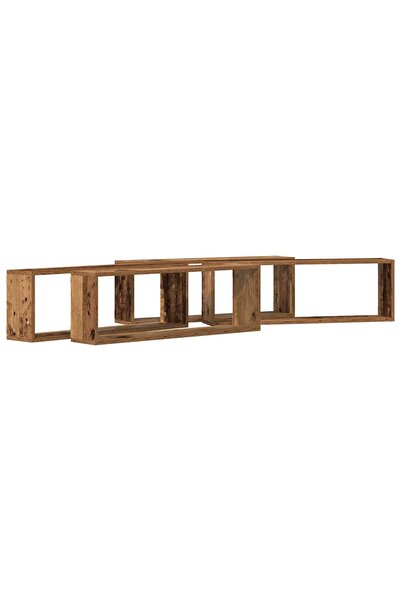 vidaxl Șemele de perete 4 pcs Lemn vechi 80 x 15 x 26 cm Lemn compozit