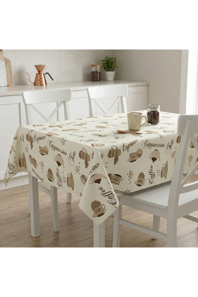 NufJoy Waterproof Tablecloth , Teflon Treated, Anti-Stain, Premium Cotton Tex...
