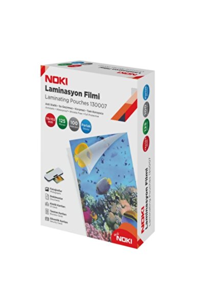 Noki Laminasyon Film 125Mic 78X102mm 7,80cmx10,20cm Pvc Kimlik Tipi Tekli 20 ...