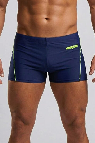embody Men's boxer briefs with drawstring and zip pocket navy/neon Q330