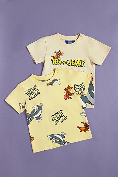 R&B 2 Pack Tom & Jerry Print T-Shirts with Short Sleeves