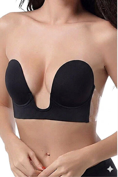 Fanilam Ghost Bustier Bra Adhesive Transparent Side Winged Backless Fk