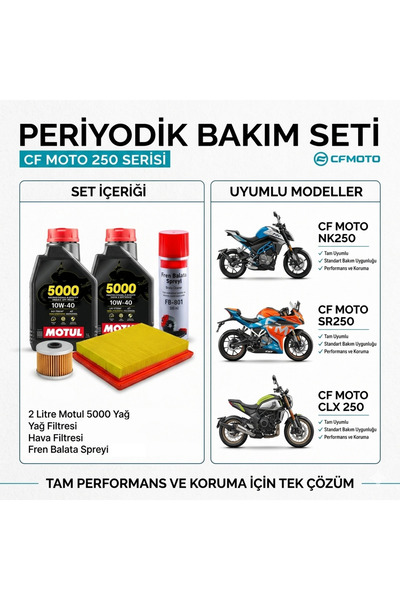 RVB CF MOTO NK250 SR250 CLX250 PERİYODİK BAKIM SETİ