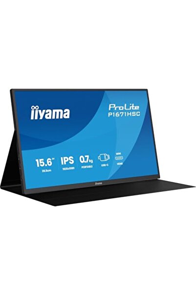IIYAMA P1671HSC-B1 Преносим 15.6-инчов IPS FHD 250cd/m2 2xUSB-C mHDMI Високог...