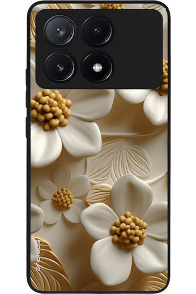 Other Θήκη Sonique Σειράς 3D Λουλουδιών για Xiaomi Poco X6 Pro 5G Λευκή