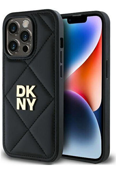 Dkny Καπιτονέ Μαύρη Θήκη Πλάτης Σιλικόνης με Λογότυπο (iPhone 14 Pro) Κωδικός...