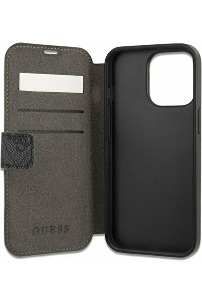 Guess Θήκη Συνθετικό Δέρμα Γκρι (iPhone 13 Pro Max) Κωδικός: GUBKP13X4GMGGR
