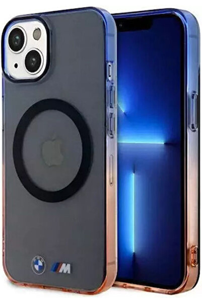 BMW Θήκη Gradient Magsafe Πλαστική Γκρι (iPhone 14) Κωδικός: BMHMP14SHTGE