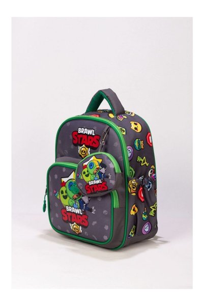 Waddell Printed Brawl Stars Boys' Nursery Kindergarten Preschool Bag with Small Wallet as a Gift