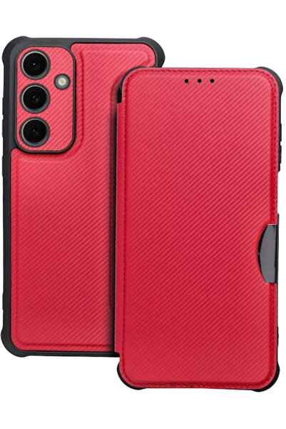 OEM Razor Book Synthetic Leather / Silicone Red (Galaxy S24 FE) Code: 607815