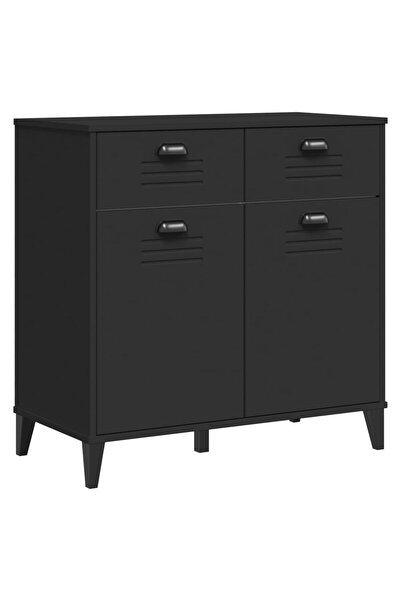 vidaxl Dulap „VIKEN”, negru, 80x40x80 cm, lemn prelucrat