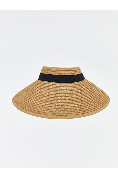 LC Waikiki Beige Women's Straw Visor Hat