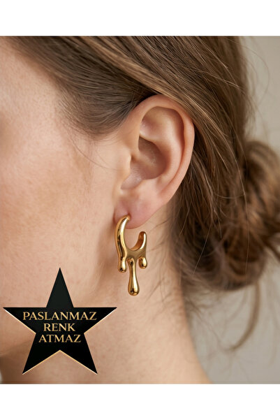 stainless steell 36L Steel Flowing Ring Women's Earrings