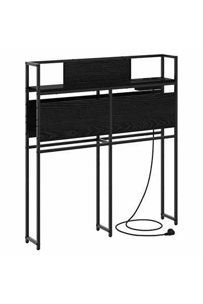 vidaxl Tăblie de depozitare cu raft Stejar negru 90 cm Lemn compozit