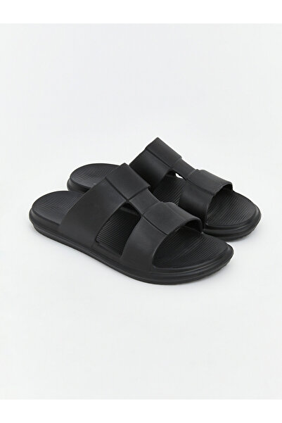 LC Waikiki Black Double Striped Men's Slippers