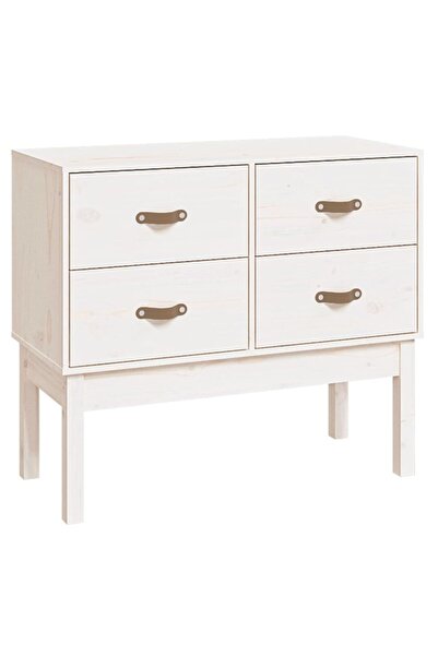 vidaxl Dulap consolă, Alb, 90x40x78 cm, lemn masiv de pin