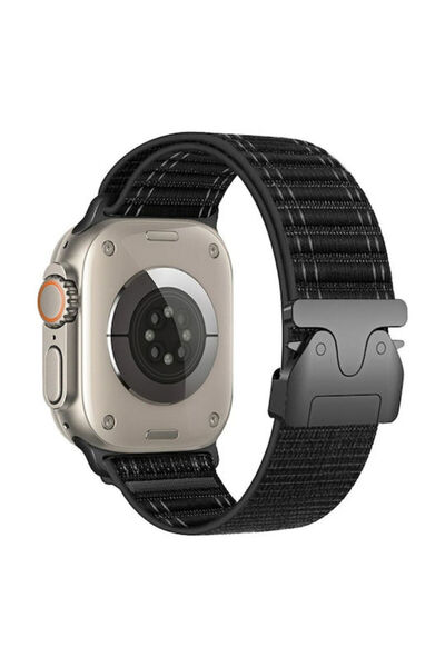 Beline Υφασμάτινο λουράκι μαύρο (Apple Watch 38/40/41/42mm)