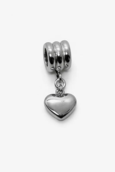 MakeWell Heart with Stones Steel Charm