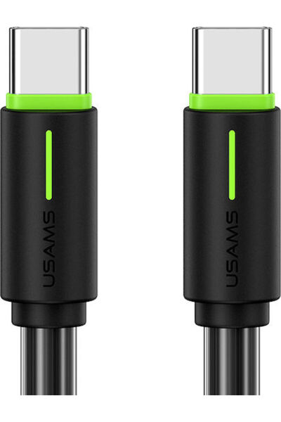 Usams Us-sj734 Καλώδιο USB 2.0 USB-C Αρσενικό - USB-C 60W PD Μαύρο 1μ SJ734USB01