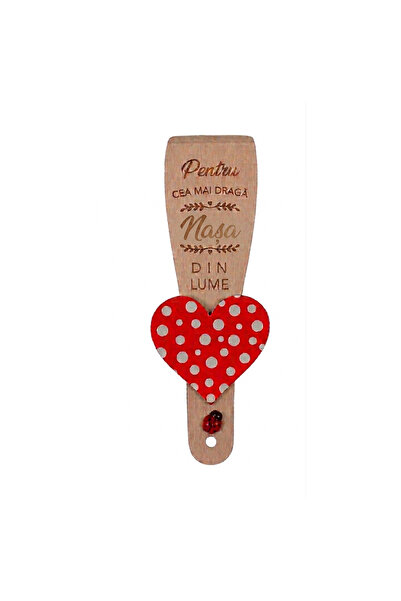 LimArt Spatula personalizata din lemn cu magnet – „Pentru cea mai buna Nasa d...