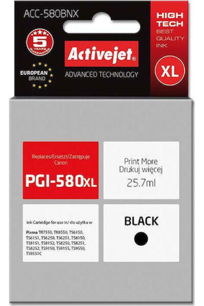 Other Active Jet Συμβατό Φυσίγγιο Εκτυπωτή Inkjet Canon PGI-580XL 25.7ml Μαύρ...