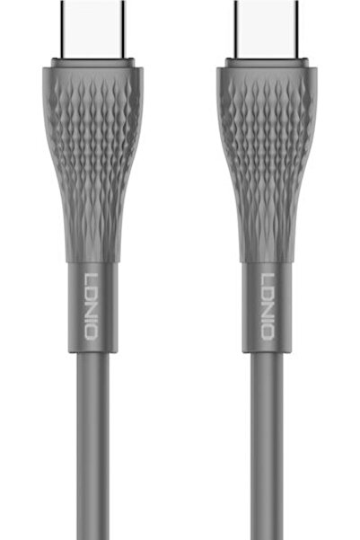 LDNIO LC671 Καλώδιο USB 2.0 USB-C Αρσενικό σε USB-C 65W PD Γκρι 1μ