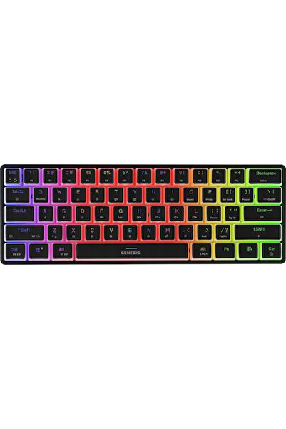 Genesis Thor 660 G2 Μηχανικό Πληκτρολόγιο Gaming 60% με διακόπτες Gateron Red...