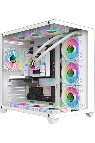 1ST PLAYER 1STPLAYER Megaview MV8-TP Gaming Midi Tower Θήκη Υπολογιστή με Πλα...