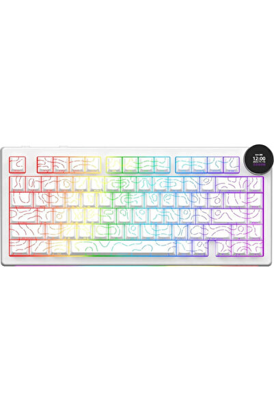 Ajazz AK820 V2 Pro Ασύρματο πληκτρολόγιο gaming 75% με φωτισμό RGB Αγγλικό US...