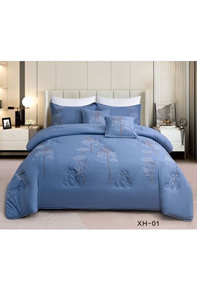 Brides Luxury Embroidered Summer Bedspread - Nefirin - 8 Pieces - Soft Materi...