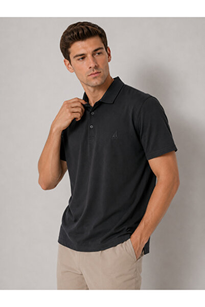RAFF MAĞAZA Lyocell Rayon Fabric Blended Polo Collar T-Shirt