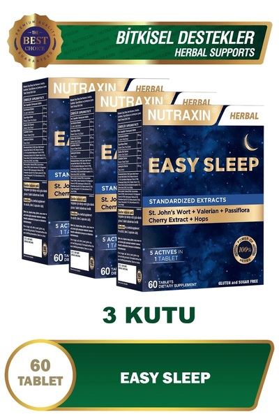 Nutraxin Easy Sleep 60 Tablet - 3 ADET
