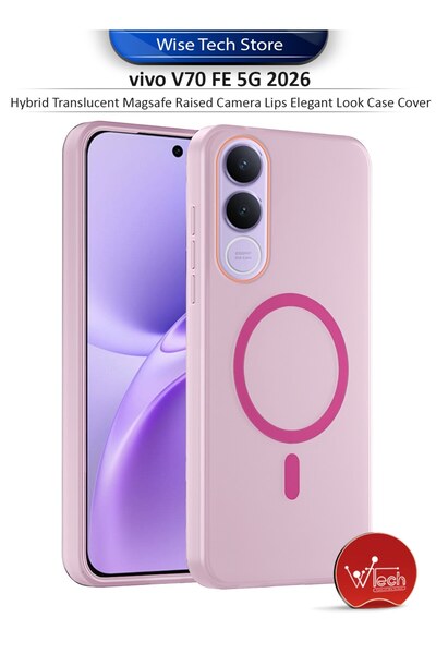 Wtech غطاء حماية لهاتف فيفو V70 FE 5G 2026 شفاف هجين مع شحن مغناطيسي وحماية ل...