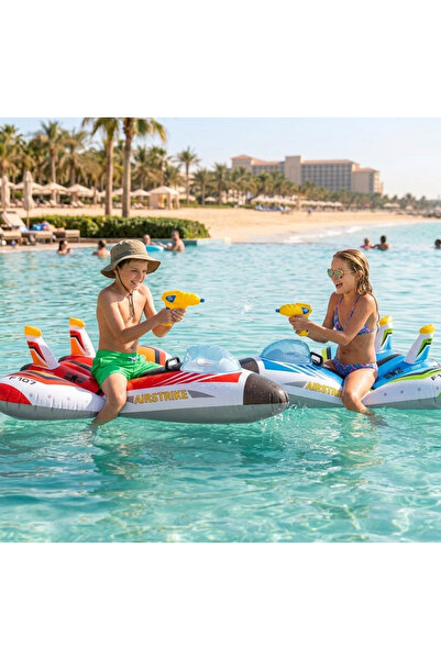 BBYTOYS 117 Cm Su Tabancalı Uçak Deniz Yatağı