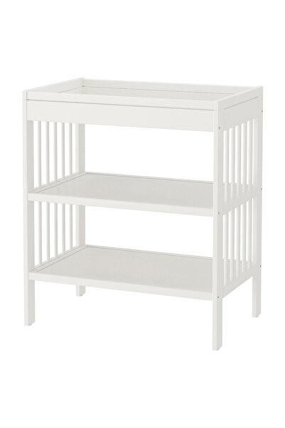 IKEA طاولة تغيير الحفاضات من جوليفر، بيضاء، 82 × 54 × 93 سم
