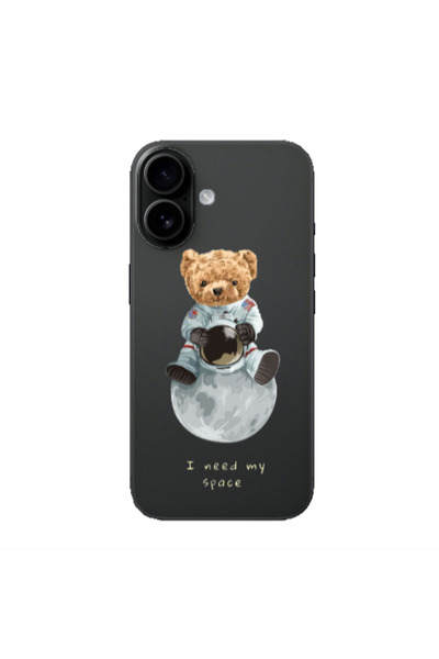 Other Apple Iphone 16 plus Bear in space Transparent Silicone TPU Θήκη