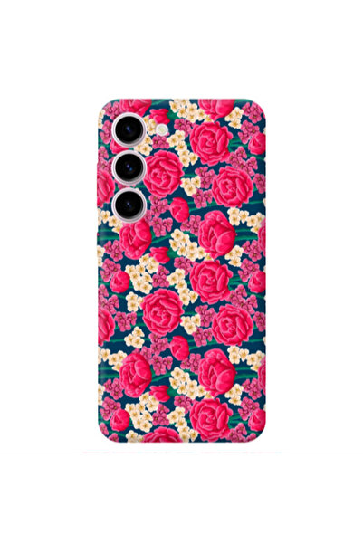 Other Samsung S23 Plus Red and pink Flowers Transparent Silicone TPU Θήκη