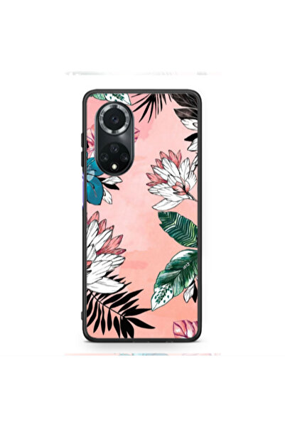 Other Huawei Nova 9 Tropical flowers Black Glossy Θήκη