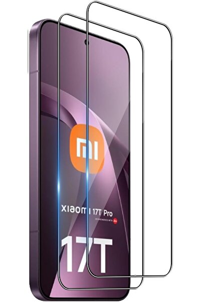 Rivor Mi 17T Pro Uyumlu Ekran Koruyucu Tamperli Kırılmaz Kısa Cam Ekran Koruyucu