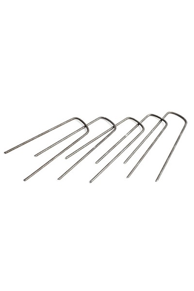 SGTT Set de 10 cuie metalice pentru fixarea foliei anti-buruieni 4x15cm