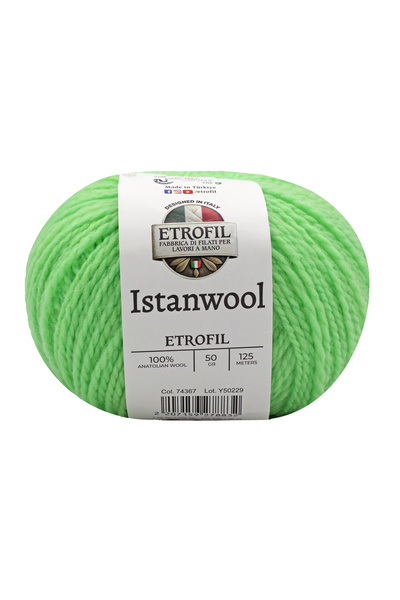 Etrofil Istanwool pređa za pletenje neon zelena 100% turska vuna 50g 125m (74...